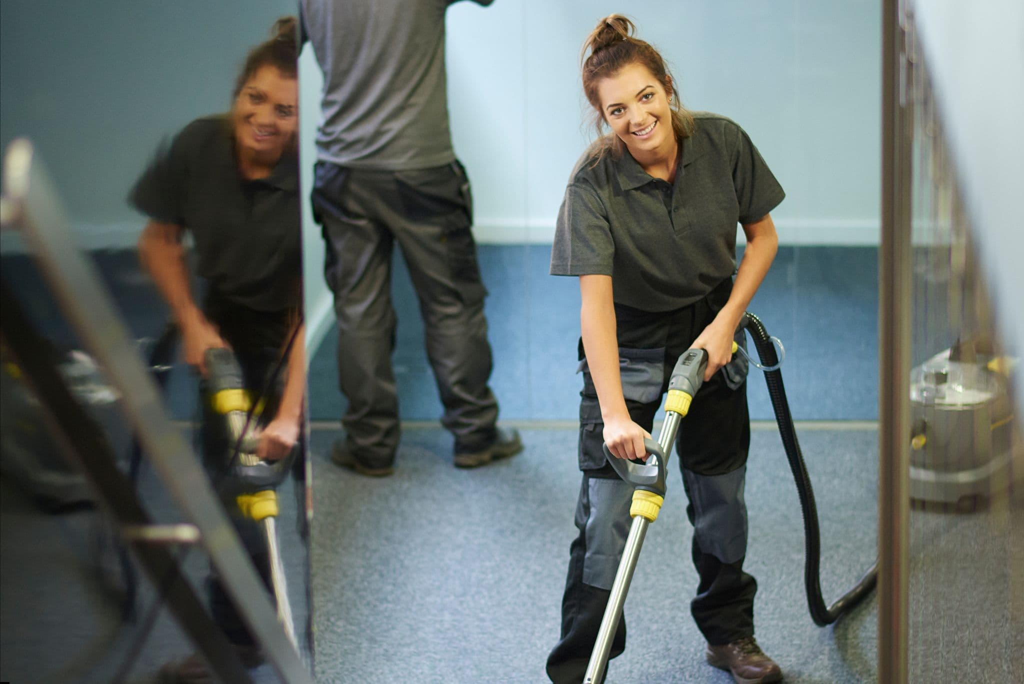 ProCleanCo cleaner detailing a professional workspace